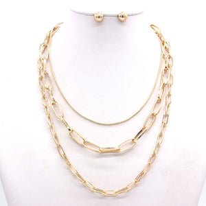 Bella Chic® layered metal necklace