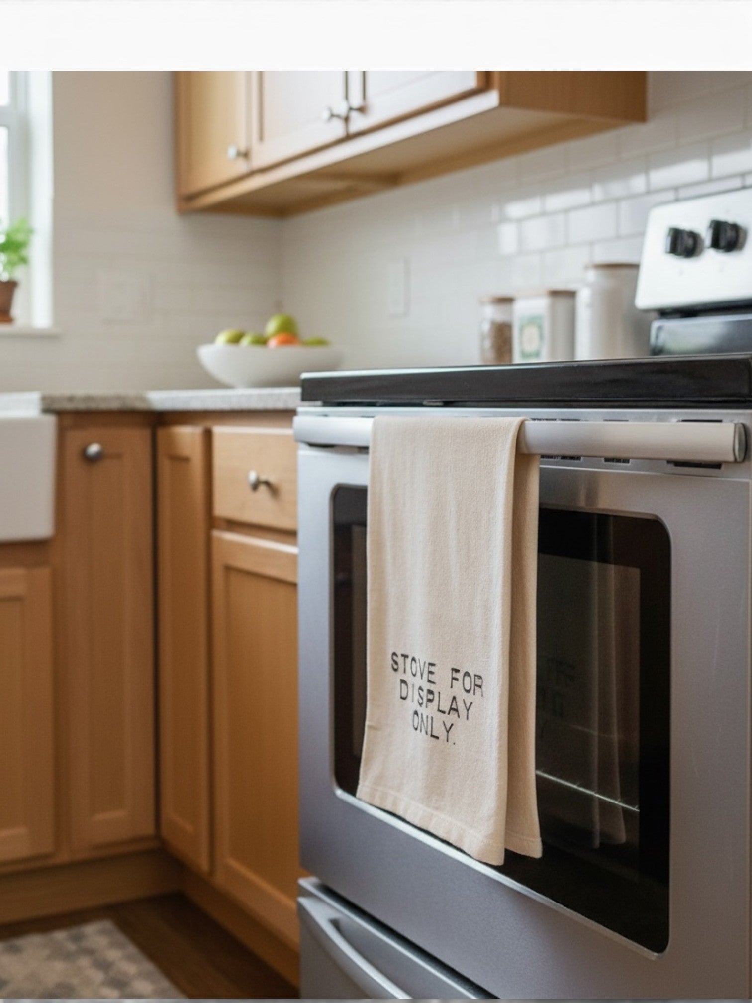 Stove For Display Only Funny Kitchen Tea Towels With Sayings