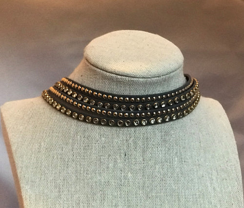 Deep grey wrap bracelet