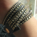 Deep grey wrap bracelet
