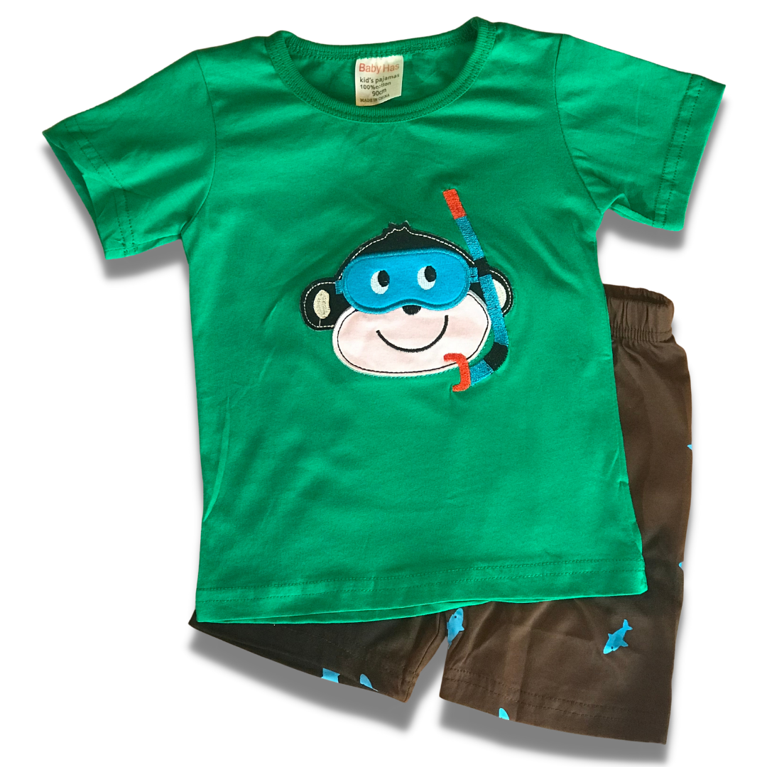 Scuba monkey short PJ's