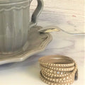 Coffee with cream wrap bracelet